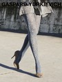 Designerstrumpfhose mit modischem Muster Sauvage von Gaspard Yurkievich mit Gerbe Designerstrumpfhose mit modischem Muster Sauvage von Gaspard Yurkievich mit Gerbe