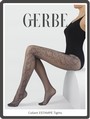 Elegante Feinstrumpfhose mit Blumenrankenmuster Estampe von Gerbe, ecru, Gr. L