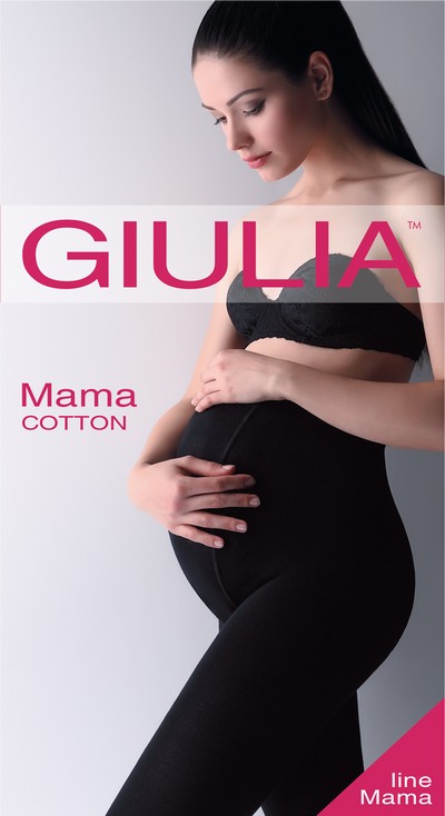 Warme, blickdichte Strumpfhose für werdende Mütter Mama Cotton von Giulia, schwarz, Gr. M Warme, blickdichte Strumpfhose für werdende Mütter Mama Cotton von Giulia, schwarz, Gr. M