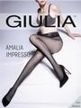 Feinstrumpfhose mit Punktmuster und Spitzenbund Amalia Impresso von Giulia, schwarz, Gr. S