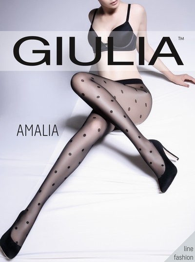 Feinstrumpfhose mit Tupfenmuster Amalia von Giulia, schwarz, Gr. S