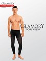 Blickdichte Herrenleggings in bergren Thermoman 100 von Glamory, schwarz, Gr. XL