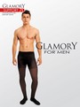 Blickdichte Sttzstrumpfhose fr Mnner Support 70 von Glamory, schwarz, Gr. XL