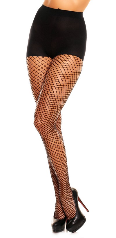 Netzstrumpfhose in �bergr��en Mesh von Glamory, schwarz, Gr. XL