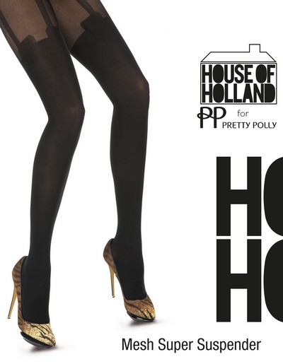 Modische Strumpfhose in Strapsoptik Mesh Super Suspender von House of Holland for Pretty Polly Modische Strumpfhose in Strapsoptik Mesh Super Suspender von House of Holland for Pretty Polly