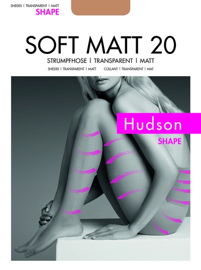 Figurformende Feinstrumpfhose in matter Optik Soft Matt 20 Shape von Hudson, schwarz, Gr. L