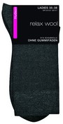 Socken mit hohem Anteil an Schurwolle Relax Wool von Hudson, naturweiß, Gr. 35-38