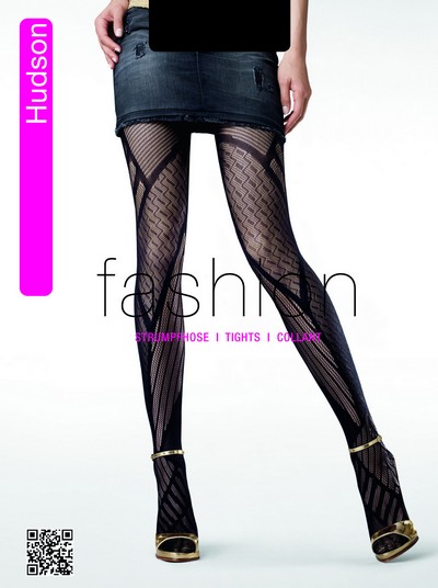 Modisch gemusterte Netzstrumpfhose von Hudson, 60 DEN, schwarz, Gr. 40-42 Modisch gemusterte Netzstrumpfhose von Hudson, 60 DEN, schwarz, Gr. 40-42