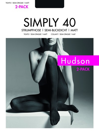 Semi-blickdichte, matte Strumpfhose Simply 40 von Hudson, schwarz, Gr. XXL