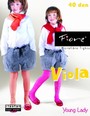 Kinderstrumpfhosen mit blumigem Muster Viola 40 DEN in weiss, Gr. 3