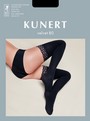 Blickdichte halterlose Strümpfe mit glamourösem Abschlussband Velvet 80 von KUNERT, schwarz, Gr. S