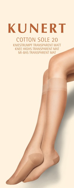Matte Kniestrümpfe Cotton Sole 20 von Kunert Matte Kniestrümpfe Cotton Sole 20 von Kunert