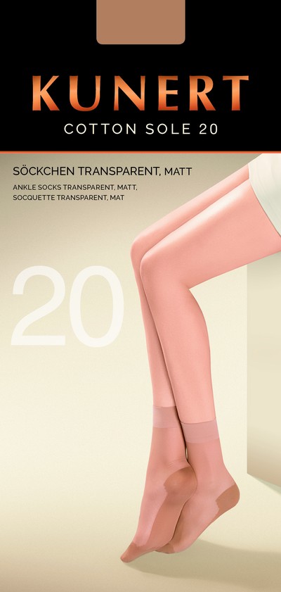 Langsöckchen mit atmungsaktiver Baumwoll-Sohle Cotton Sole 20 von Kunert, schwarz Langsöckchen mit atmungsaktiver Baumwoll-Sohle Cotton Sole 20 von Kunert, schwarz