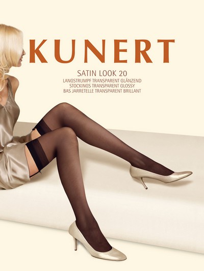 Dezent glänzende Strapsstrümpfe Satin Look 20 Dezent glänzende Strapsstrümpfe Satin Look 20