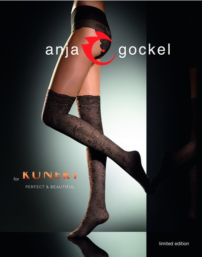 Anja Gockel fr KUNERT - Designer-Strumpfhose mit Overknee-Optik