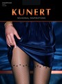 Feinstrumpfhose mit Rautenmuster und Halterlos-Optik Elegant Rhombs von KUNERT, schwarz, Gr. M