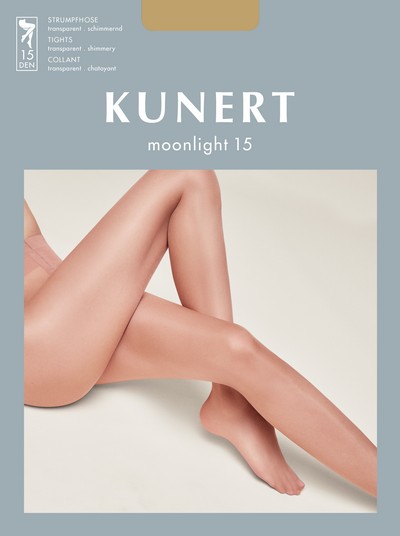Dezent schimmernde Feinstrumpfhose Moonlight 15 von KUNERT, cashmere, Gr. M