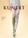 Damenstrumpfhose mit raffinierter Karomusterung und Blütenfilet von KUNERT, schwarz, Gr. 42-44