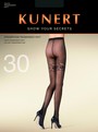 Strumpfhose in Halterlos-Optik mit rckwrtiger Naht Radiance Net von KUNERT, schwarz, Gr. S