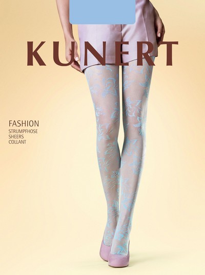 Wunderschne Feinstrumpfhose mit Blumenmuster Summertime von KUNERT