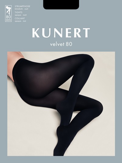 Blickdichte Strumpfhose ohne Muster Velvet 80 von Kunert