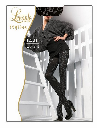 Elegante Strumpfhose mit floralem Muster 50 DEN von Levante