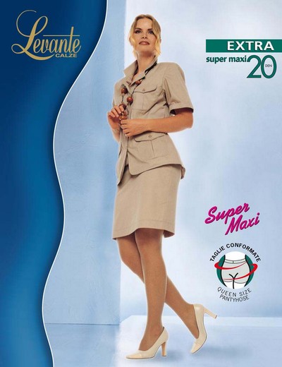 Glatte Feinstrumpfhose für weite Größen Extra 20 von Levante, 20 DEN, naturel, Gr. XXL Glatte Feinstrumpfhose für weite Größen Extra 20 von Levante, 20 DEN, naturel, Gr. XXL