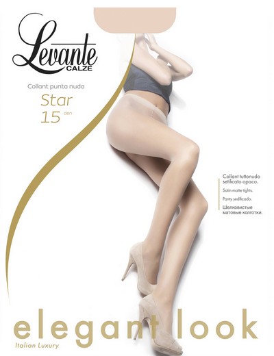 Glatte klassische Feinstrumpfhose Star 15 von Levante