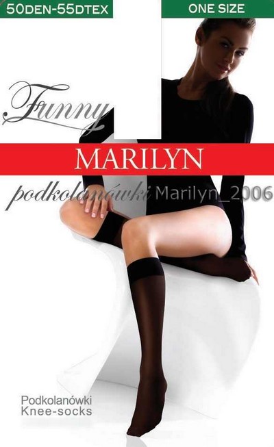 Bequeme, blickdichte Kniestrümpfe Funny von Marilyn, 50 DEN Bequeme, blickdichte Kniestrümpfe Funny von Marilyn, 50 DEN