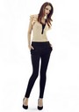 Elegante Leggings mit hohem Anteil an Baumwolle von Marilyn, 180 DEN, schwarz, Gr. M/L