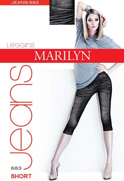 Trendy Leggings in Jeansoptik, 3/4-Lnge, Jeans, 120 DEN
