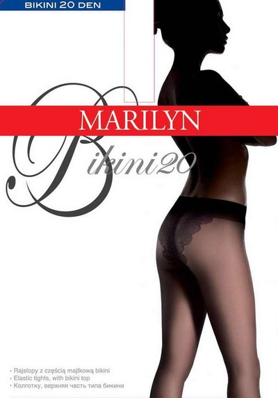 Glatte Feinstrumpfhose mit dekorativem Höschenteil Bikini von Marilyn, 20 DEN Glatte Feinstrumpfhose mit dekorativem Höschenteil Bikini von Marilyn, 20 DEN