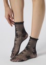 Feins�ckchen mit elegantem, floralem Spitzenmuster von Oroblu, schwarz