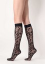 Kniestrmpfe mit elegantem, zweifarbigem Rosennmuster von Oroblu