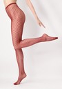 Nahtlose Netzstrumpfhose mit geometrischem Muster von Oroblu, schwarz, Gr. S/M