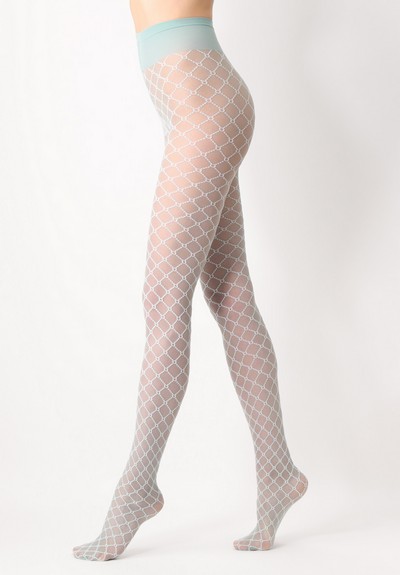 Transparente, zweifarbige Strumpfhose mit geometrischem Muster von Oroblu