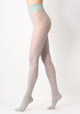 Transparente, zweifarbige Strumpfhose mit geometrischem Muster von Oroblu Transparente, zweifarbige Strumpfhose mit geometrischem Muster von Oroblu