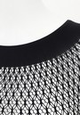 Nahtloses Netzshirt mit einem geometrischen Muster von Oroblu, schwarz, Gr. S/M