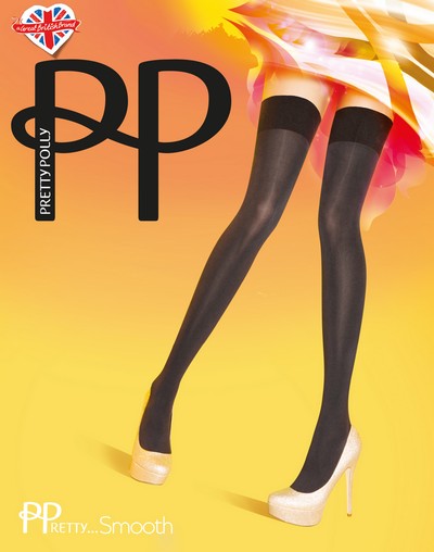 Blickdichte halterlose Strümpfe Pretty...Smooth von Pretty Polly, schwarz Blickdichte halterlose Strümpfe Pretty...Smooth von Pretty Polly, schwarz
