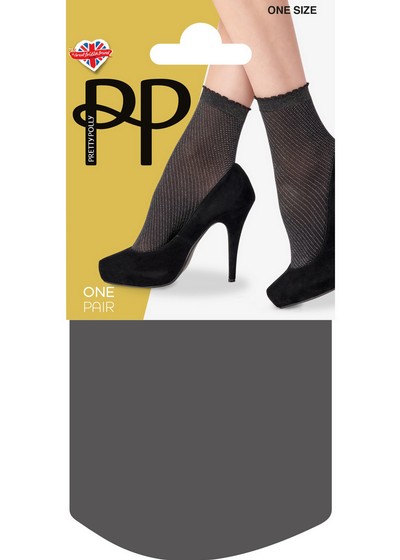 Semi-blickdichte Feinsckchen mit glitzerndem, diagonalem Design von Pretty Polly