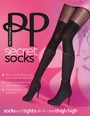 Überkniestrümpfe und Strumpfhose in Einem Secret Socks von Pretty Polly Überkniestrümpfe und Strumpfhose in Einem Secret Socks von Pretty Polly