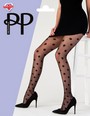 Transparente Feinstrumpfhose mit Tupfen-Design Spot Tights von Pretty Polly, schwarz